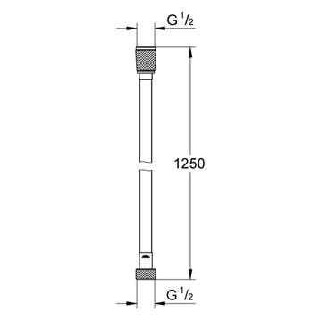 Doucheslang Grohe Silverflex Twistfree 125 cm Cool Sunrise, Ophalen of Verzenden, Nieuw