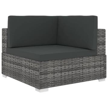 Hoekbank Rattan - Grijs | Retourdeal 59% Korting, 2 zitplaatsen, Gebruikt, Ophalen of Verzenden, Loungeset