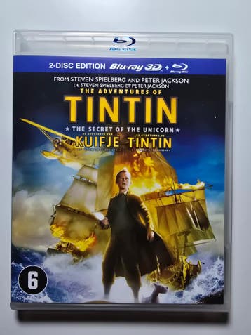 THE ADVENTURES OF TINTIN THE SECRET OF THE UNICORN (3D + 2D), Cd's en Dvd's, Verzenden, Gebruikt