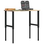 vidaXL Werkbank 100x60x(71,5-98) cm massief eikenhout, Verzenden, Nieuw