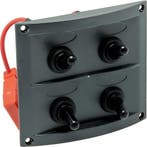 Schakelpaneel Boot 12V met 4 Schakelaars 109x97mm, Ophalen of Verzenden, Nieuw