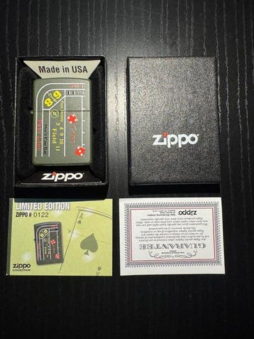 Zippo - Craps / Casino Table Limited Edition #0122 - Zonder, Nieuw