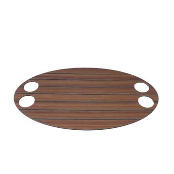 HPL Teak Inleg voor Ovale Boottafel, Ophalen of Verzenden, Nieuw