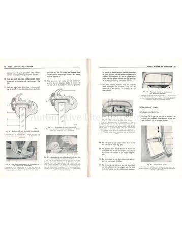 1954 OPEL OLYMPIA WERKPLAATSHANDBOEK NEDERLANDS (2 DELEN)