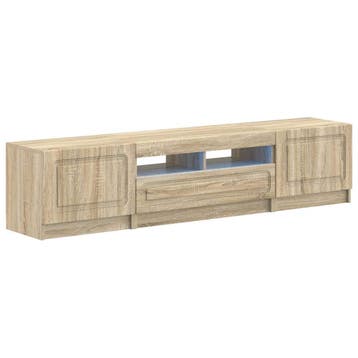 vidaXL 5-delige LED TV-kast Sonoma Eiken Bewerkt hout, Minder dan 50 cm, Verzenden, Nieuw, Minder dan 100 cm