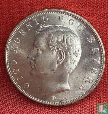 Beieren 3 mark 1908, Postzegels en Munten, Munten | Europa | Niet-Euromunten, Verzenden, Overige landen, Losse munt, Goud