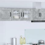vidaXL Wandglas cabinet Beton Grijs 80 x 31 x 40 cm Bewerkt, Verzenden, Nieuw, Grijs