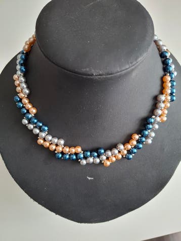 Handgemaakte halskettingen, Sieraden, Tassen en Uiterlijk, Ophalen of Verzenden, Nieuw, Overige kleuren, Overige materialen