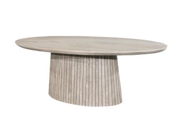 Eettafel ART DECO 220cm ovaal mango hout grijs smoke - 47046, Ophalen of Verzenden, Nieuw
