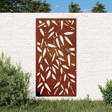 vidaXL Wanddecoratie tuin bamboebladontwerp 105x55 cm, Verzenden, Nieuw