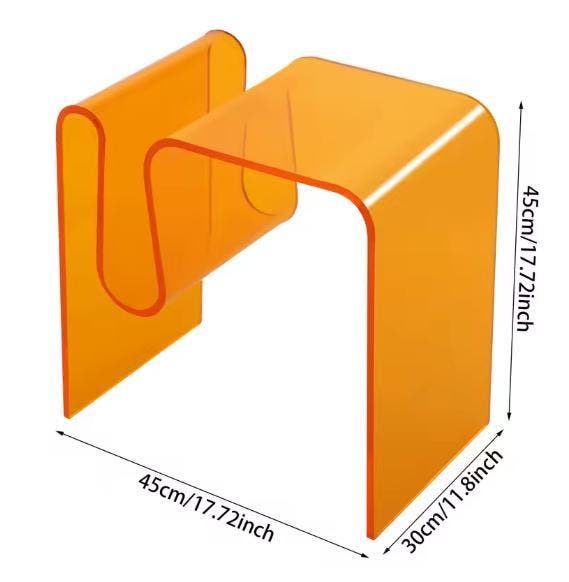 Mica Decorations Jim bijzettafel oranje - H45 x 31 cm | Leen Bakker