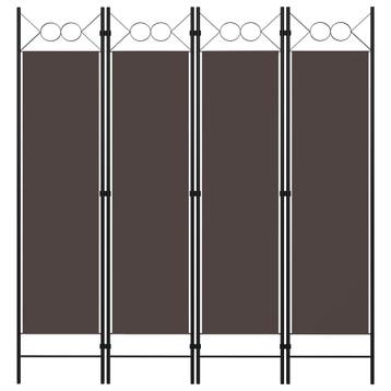 vidaXL Kamerscherm met 4 panelen 160x180 cm bruin, Verzenden, Nieuw