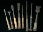 Set of 8 Vintage Japanese Woodworking Chisels - Traditional
