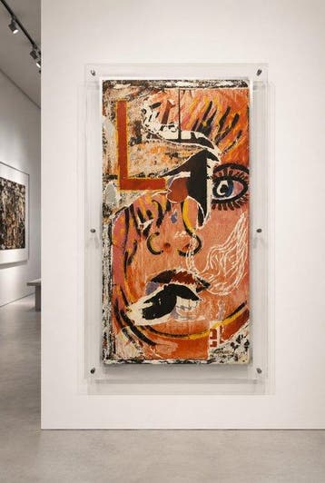 Mimmo Rotella (1918-2006) - Leda col Cigno - Ready to hang !