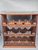 Weinregal – Rustikaler Flaschenhalter – Holz mit