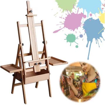 Multifunctionele Beukenhouten Schilderezel met Lade, Hobby en Vrije tijd, Schilderen, Verzenden, Nieuw