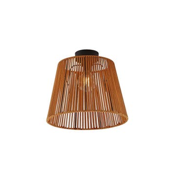 Japandi buiten plafondlamp met oranje touw IP54 - Jayla, Verzenden, Nieuw