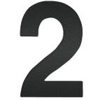 Huisnummer 2 120 mm mat zwart, Verzenden, Nieuw