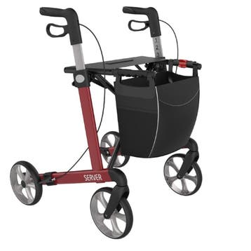 Rehasense Server lichtgewicht rollator STANDARD - Rood, Ophalen of Verzenden, Nieuw