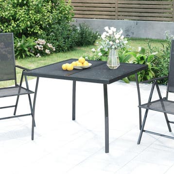 vidaXL Tuintafel 100x100x72 cm staalgaas antracietkleurig, Verzenden, Nieuw, Metaal