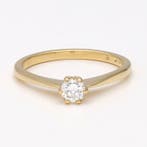 Ring - 18 karaat Geel goud Diamant (Natuurlijk), Sieraden, Tassen en Uiterlijk, Ringen, Nieuw