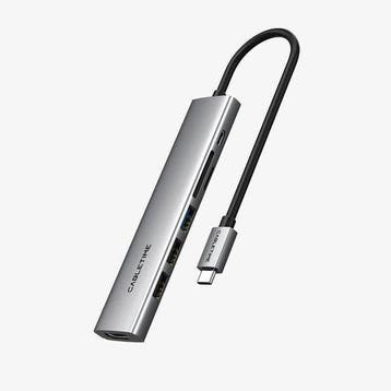 Cabletime 7-in-1 USB-C Hub geschikt voor MacBook en Windows, Computers en Software, Dockingstations, Nieuw, Ophalen of Verzenden