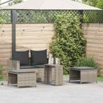 vidaXL 5-delige Tuinbankstel kussens stapelbaar poly rattan, Verzenden, Nieuw