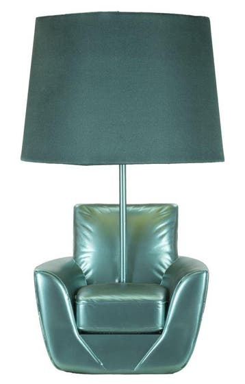 TAFELLAMP MIDDEN EEUW TURQUOISE CM Ø 26X43, Ophalen of Verzenden, Nieuw