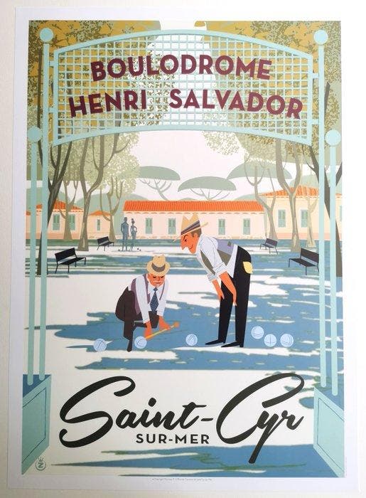 Monsieur Z - Saint-Cyr-sur-Mer - Boulodrome Henri Salvador -, Antiek en Kunst, Kunst | Tekeningen en Foto's