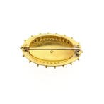 Antiek gouden Victoriaanse broche met robijn en diamanten..., Gebruikt, Overige kleuren, Ophalen of Verzenden, Met edelsteen