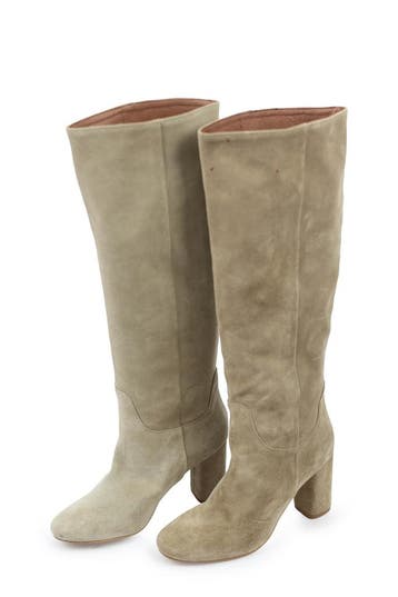 Manfield Laarzen in maat 38 Beige, Hoge laarzen, Verzenden, Beige, Zo goed als nieuw