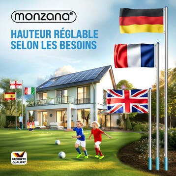 Aluminium vlaggenmast 650cm incl Duitsland vlag, Verzenden, Nieuw
