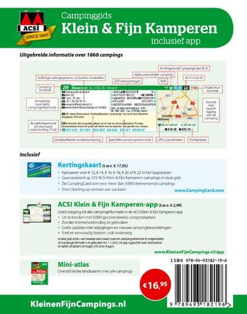 Klein & Fijn Kamperen + app 2022 / ACSI Campinggids ACSI, Verzenden, Gelezen, ACSI