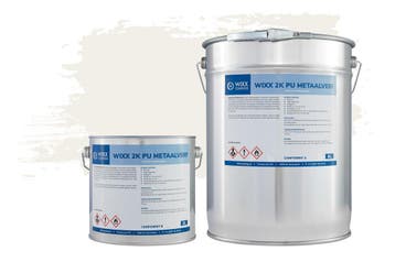 Wixx 2K PU Metaalverf RAL 9010 | Zuiver Wit 5L, Verzenden, Wit, Nieuw, Verf