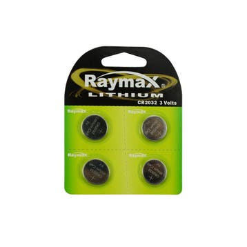 Raymax Lithium knoopcel CR2032 - 3V - 4 stuks - veelzijdi..., Ophalen of Verzenden, Nieuw