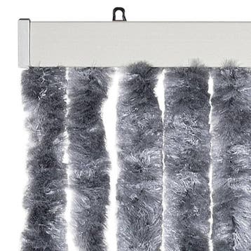 Vliegengordijn 90x220cm zilver - Retourdeal, als nieuw, Kunststof, 80 tot 100 cm, 215 cm of meer, Hordeur