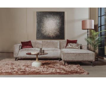 Tower Living Leeds 2 5-AL + Chaise R - Touch 04 Taupe, Ophalen of Verzenden, Nieuw