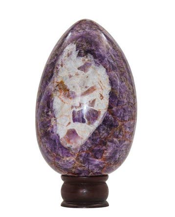 KAMR GEM Natuurlijk Chevron Amethist Kosmisch Ei 180 mm