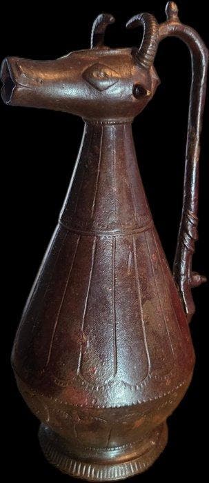 Islamitisch Brons Middeleeuws Khorasan: bronzen waterkan met, Antiek en Kunst