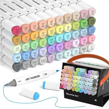 Shuttle art alcohol markers pastel 50 kleuren, Verzenden, Nieuw