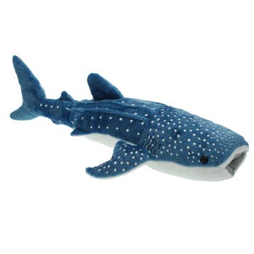 Walvishaai knuffel - pluche - blauw - 54 cm - dierenknuffel, Verzenden, Nieuw