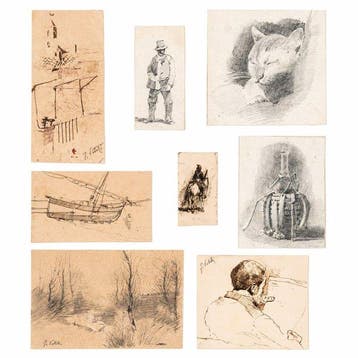 Filiberto Petiti (1845–1924) - Otto schizzi originali –, Antiek en Kunst