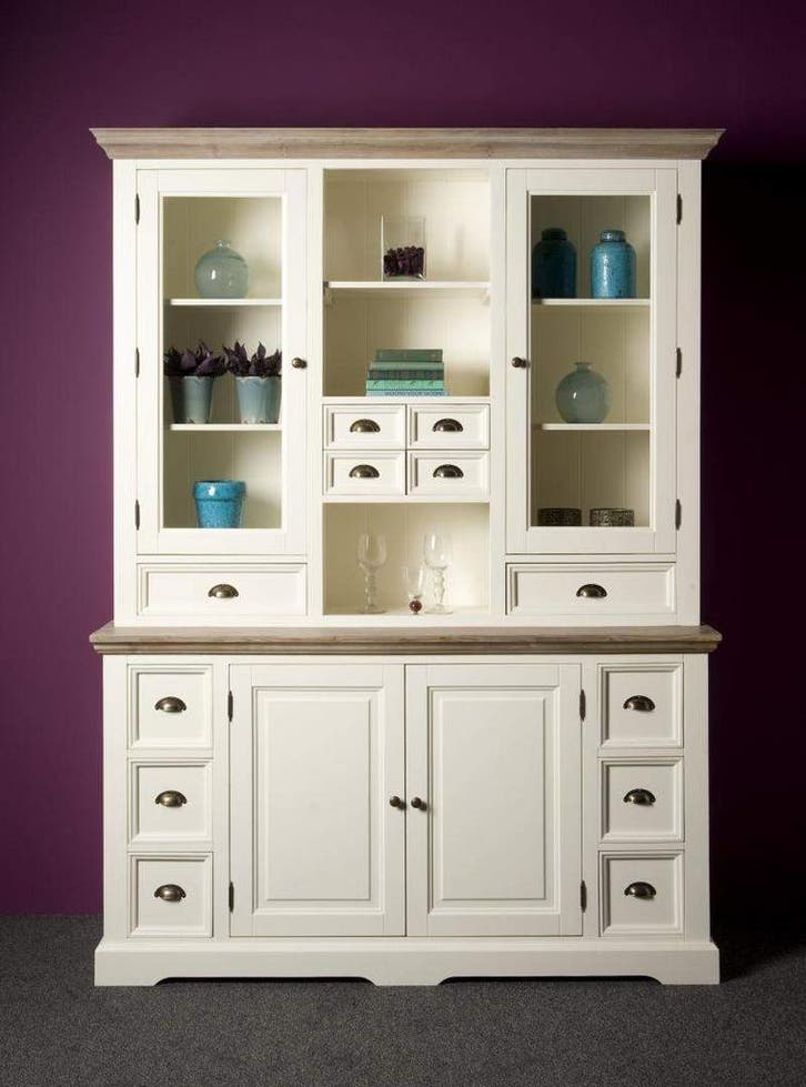 Fleur Buffetkast 164 - MAGAZIJN OPRUIMING - Pine Old Grey..., Huis en Inrichting, Complete eetkamers, Nieuw