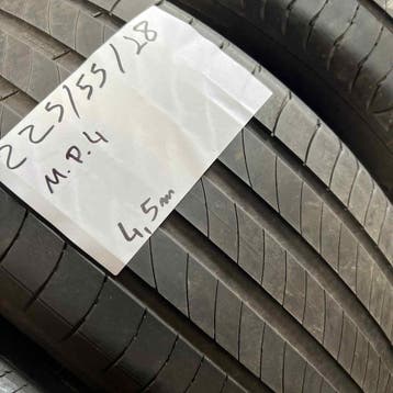 2 x Michelin Primacy 4 225-55-18 Zomerbanden 4,5mm, 18 inch, Gebruikt, Ophalen of Verzenden, Band(en)