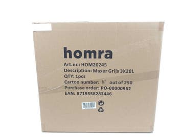 Homra Prullenbak Maxer - 3x20L -, Verzenden, Nieuw