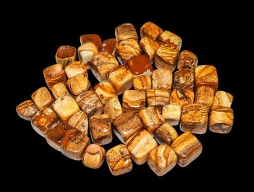 2,5 kg Natuurlijke Picture Jasper Getrommelde stenen - India