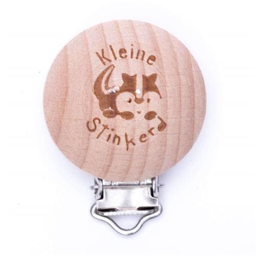 Durable Houten Speenclips 2 stuks  Kleine Stinkerd, Hobby en Vrije tijd, Breien en Haken, Nieuw, Verzenden