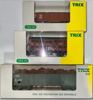 Trix H0 - Modeltrein goederenwagonset (1) - DB, SNCF, Nieuw