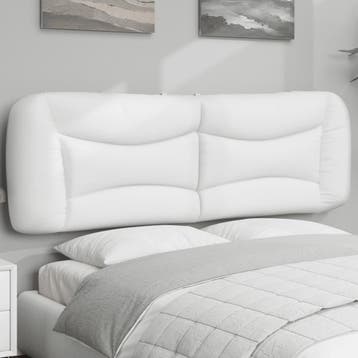 vidaXL Hoofdbordkussen Hvar 160 cm kunstleer wit, Verzenden, Nieuw, Wit, Overige materialen