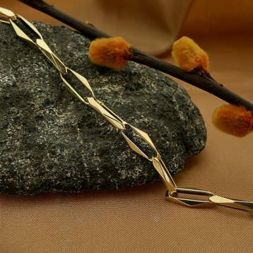 Gouden closed forever armband (Schakelarmband), Ophalen of Verzenden, Gebruikt, Goud, Goud